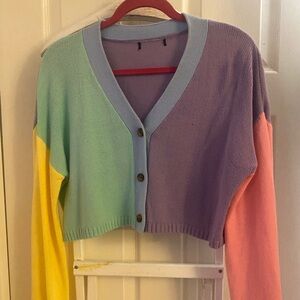 Pastel crop cardigan